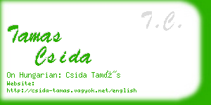 tamas csida business card